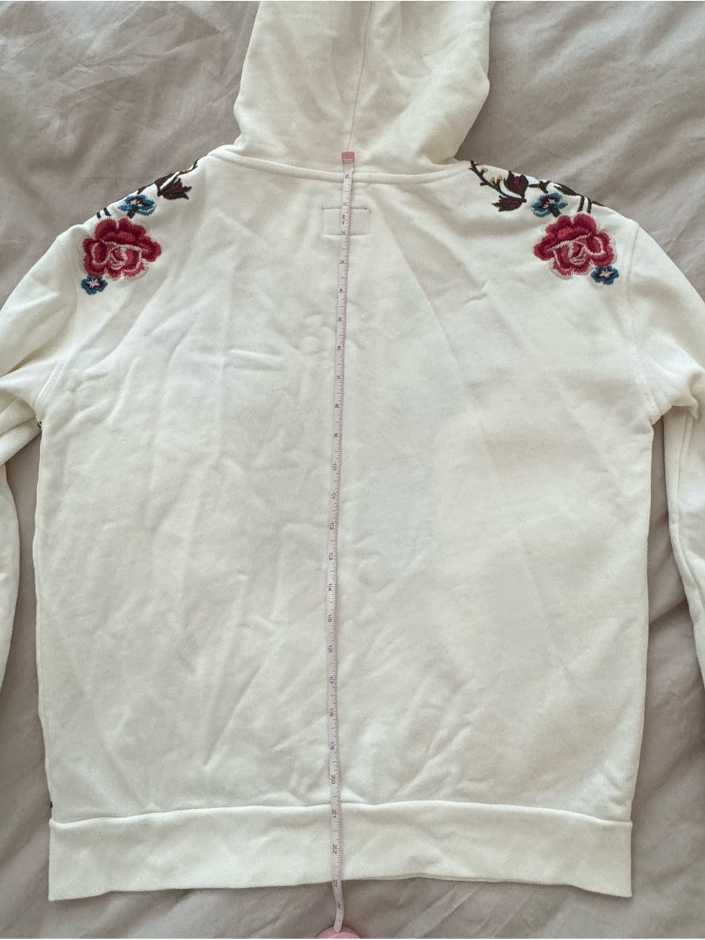 Driftwood Floral Embroidered Full Zip Teddy Hoodie Sweatshirt Women’s Size Small - Picture 8 of 14